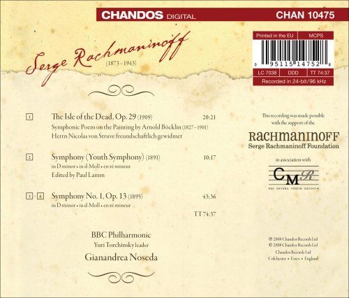 Rachmaninov: The Isle Of The Dead, "Youth" Symphony, Symphony No 1 / Noseda, BBC PO