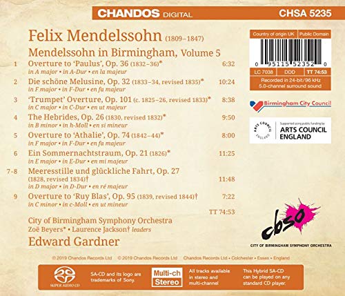 Mendelssohn in Birmingham, Vol. 5