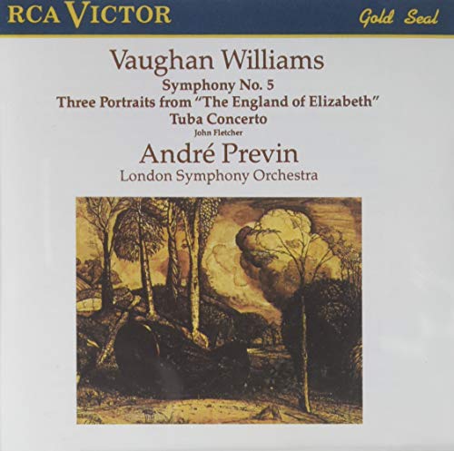 Vaughan Williams: Symphony No 5, Three Portraits, Tuba Concerto / Previn