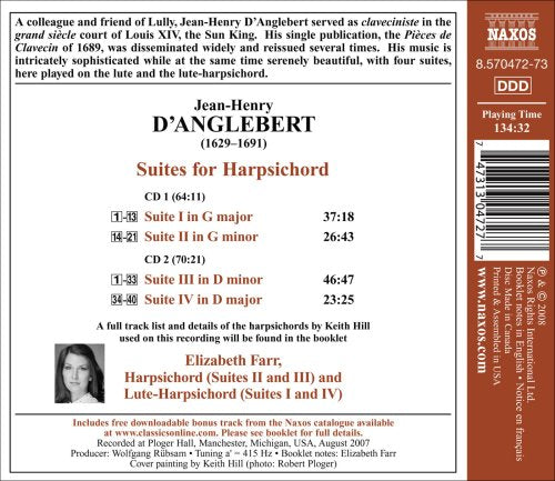 D'Anglebert: Suites for Harpsichord / Farr