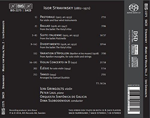 Stravinsky: Music For Violin, Vol. 2 / Gringolts, Slobodeniouk, Galician Symphony
