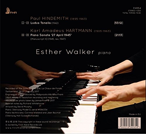 Hindemith: Ludus Tonalis - Hartmann: Piano Sonata "27 April 1945" / Walker