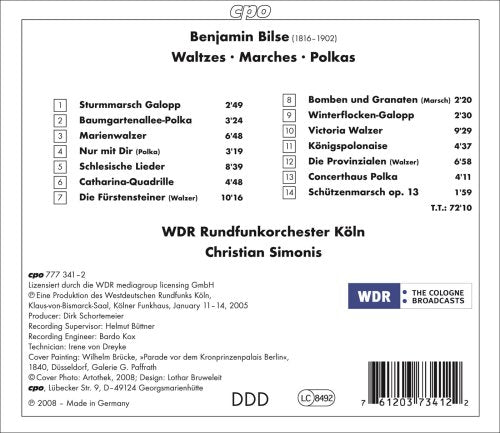 Bilse: Waltzes, Marches, Polkas / Simonis, Cologne West German Radio SO