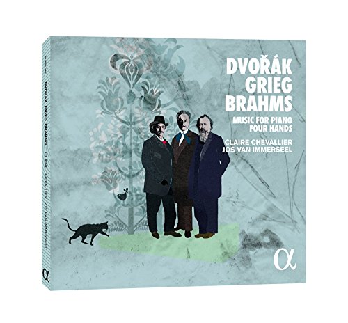 Dvorak, Grieg & Brahms: Music for Piano Four Hands / Chevallier, Immerseel