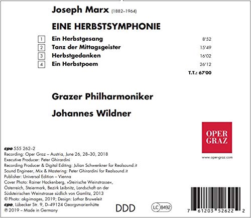 Marx: Eine Herbstsymphonie / Wildner, Graz Philharmonic Orchestra