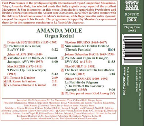 Reger, J.S. Bach, Messiaen & Others: Works for Organ