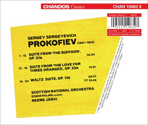 Classics - Prokofiev: Chout Suite Op 21a, Love For Three Oranges Suite Op 33a, Etc / Neeme Järvi, Scottish No