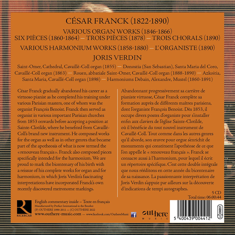 Franck: Complete Organ & Harmonium Works / Verdin