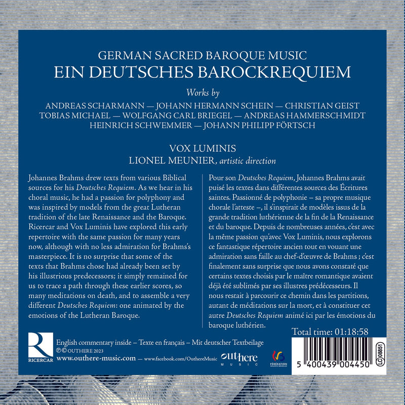 Ein Deutsches Barockrequiem / Meunier, Vox Luminus