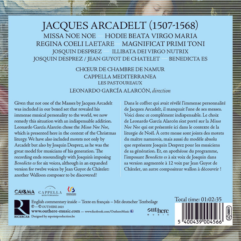 Arcadelt: Missa Noe Noe / Namur Chamber Choir, Cappella Mediterranea