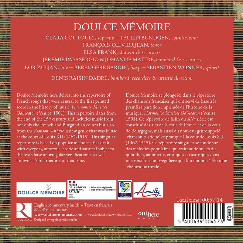 L'Amour de moy - French Songs of the Odhecaton / Doulce Mémoire