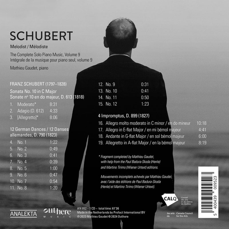 Melodist - Schubert: Music for Solo Piano / Gaudet