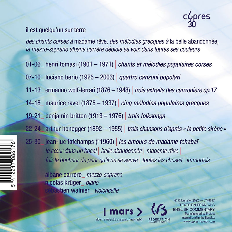 Ravel, Britten, Fafhamps et al.: Il est quelqu'un sur terre / Carrère, Krüger, Walnier