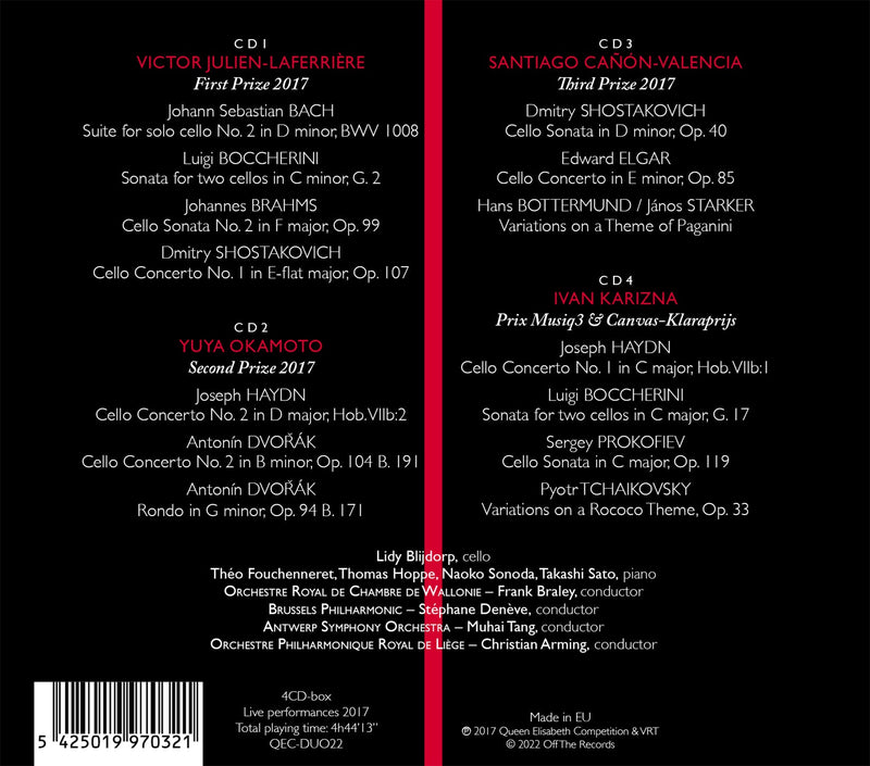 Queen Elisabeth Competition - Cello 2017