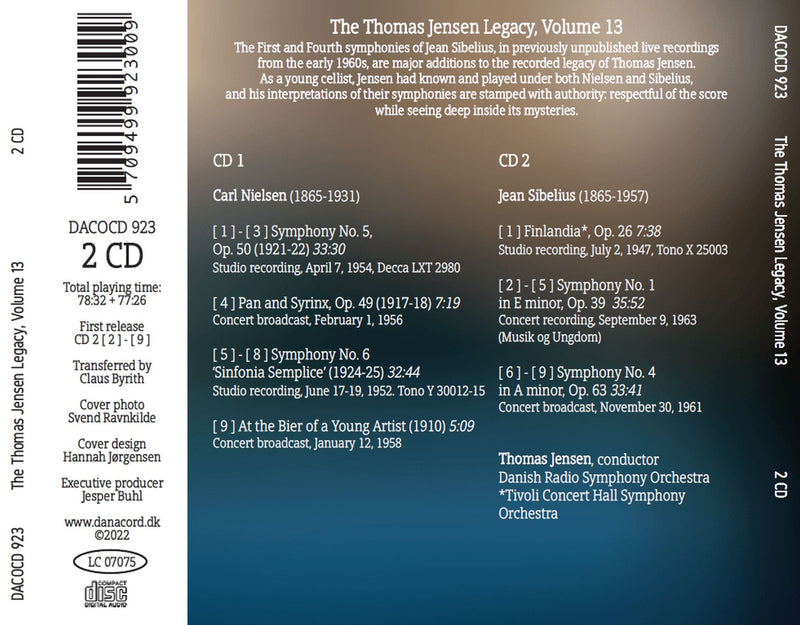 Sibelius & Nielsen: The Thomas Jensen Legacy, Vol. 13 / Danish Radio Symphony
