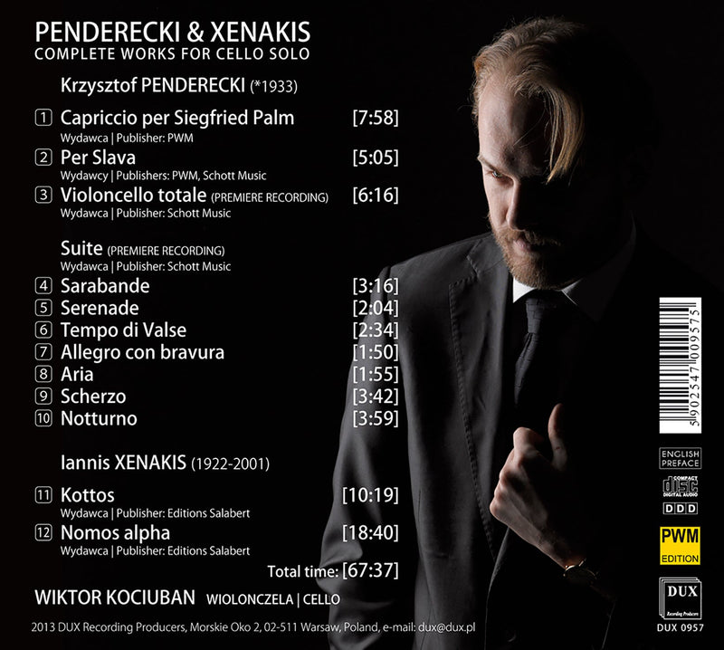 Penderecki & Xenakis: Complete Works for Cello Solo