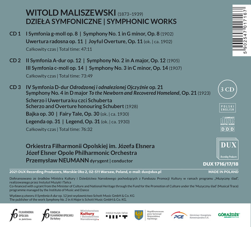 Maliszewski: Symphonic Works / Neumann, Opole Philharmonic Orchestra