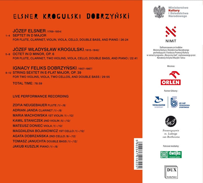 Music of Elsner, Krogulski & Dobrzynski / Machowska, Doniec, Bojanovicz, Januchta et al.