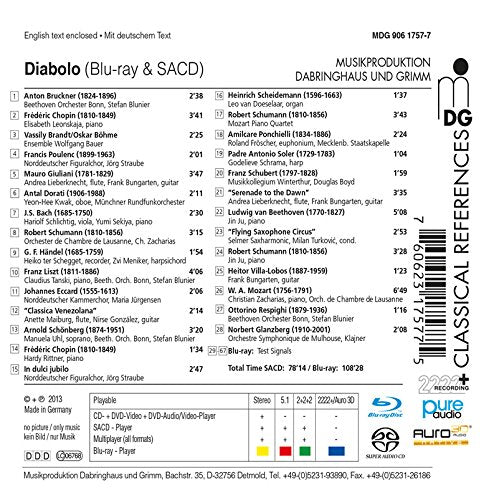 Diabolo: 28 Classical Audiophile Examples + Test Signals [1 Blu-ray Audio & 1 SACD]