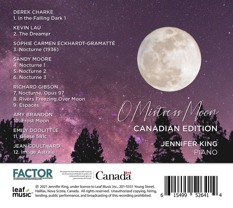 Charke, Moore, Coulthard, et al.: O Mistress Moon - Canadian Piano Music / King