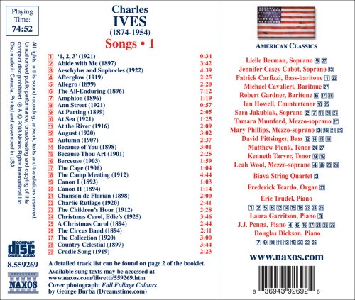 American Classics - Ives: Songs Vol 1