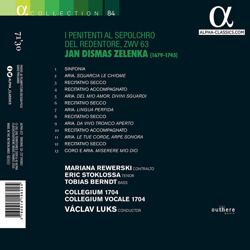 Zelenka: I Penitenti al Sepolcro / Luks, Collegium 1704