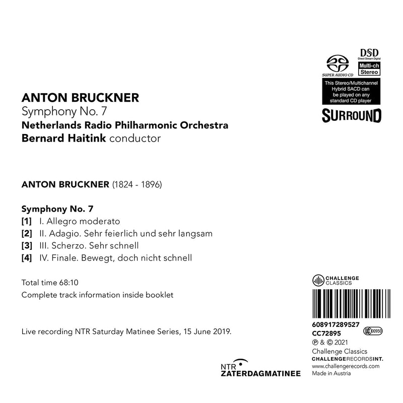 Bruckner: Symphony No. 7 / Haitink, Netherlands Radio Philharmonic