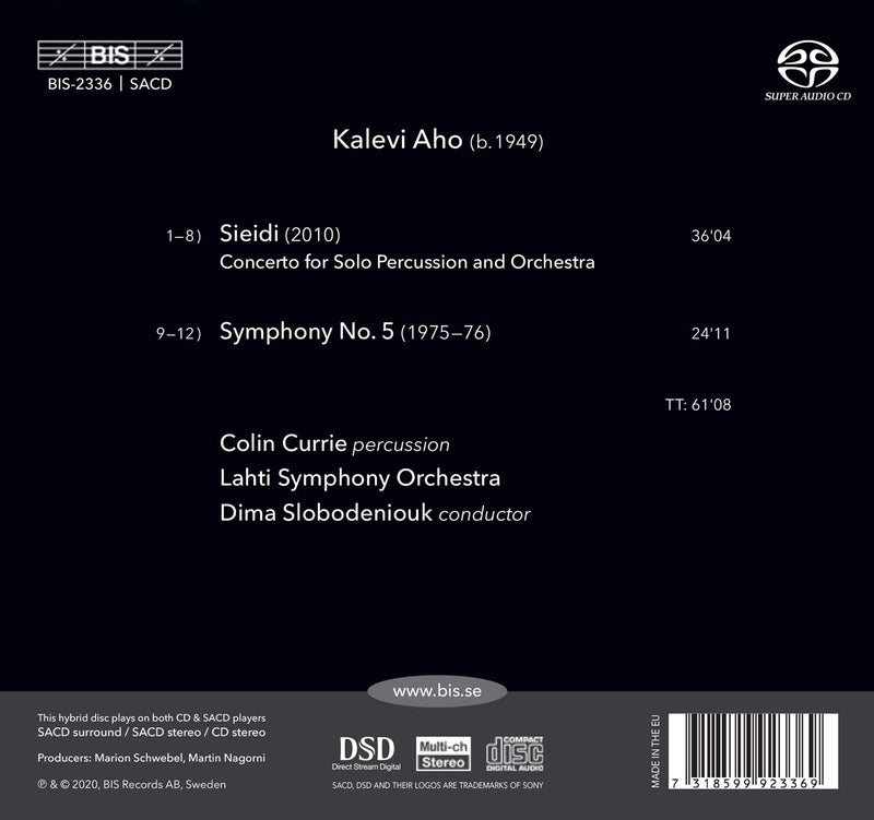 Aho: Sieidi - Symphony No. 5 / Slobodeniouk, Lahti Symphony Orchestra