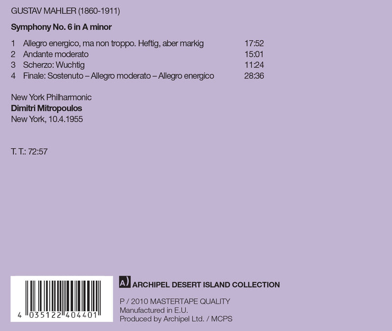 Symphony No. 6 In A Minor