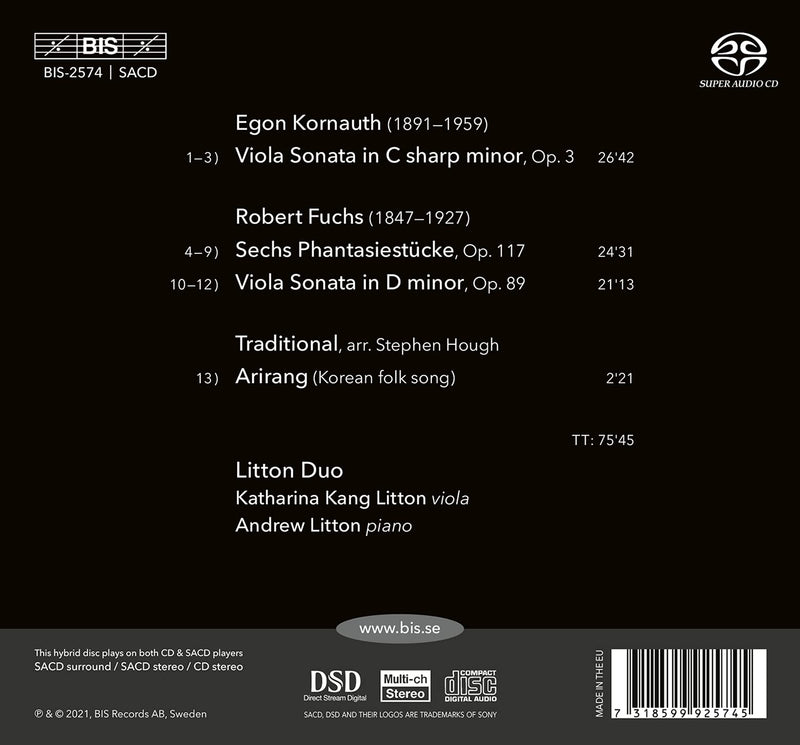 Kornauth & Fuchs: Works for Viola and Piano / Litton Duo