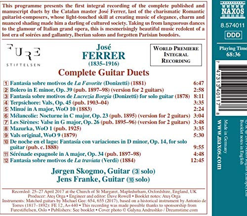 Ferrer: Complete Guitar Duets / Franke, Skogmo