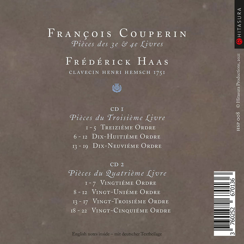Couperin: Pièces des 3e et 4e Livres / Haas