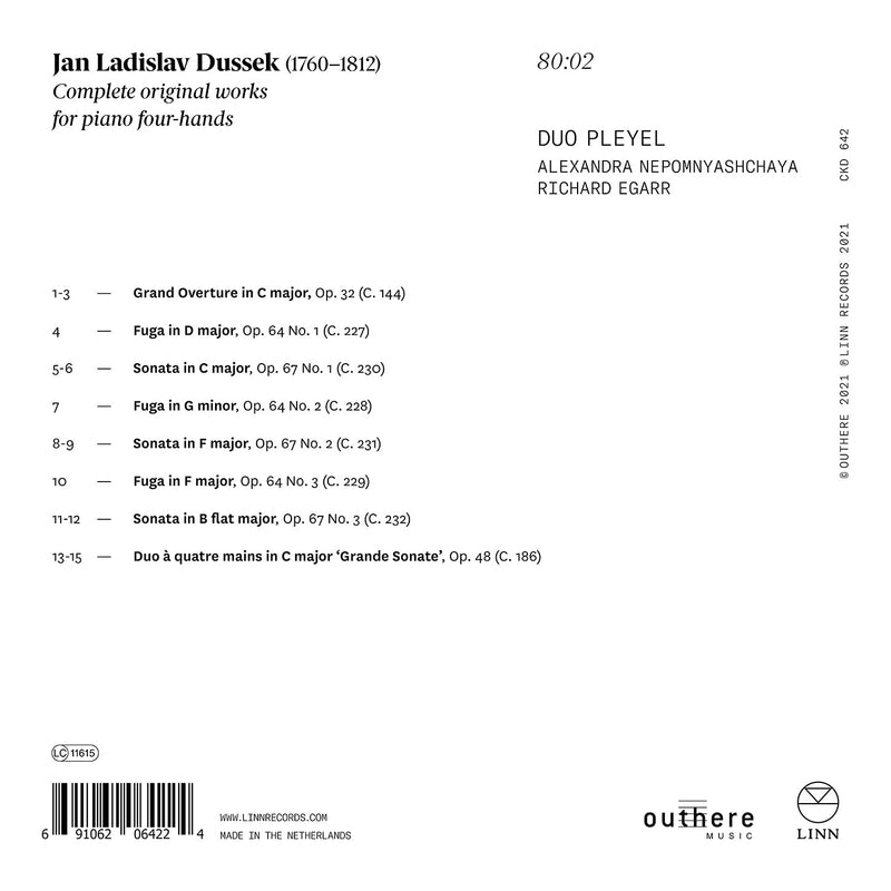 Dussek: Complete Original Works for Piano Four-Hands / Duo Pleyel