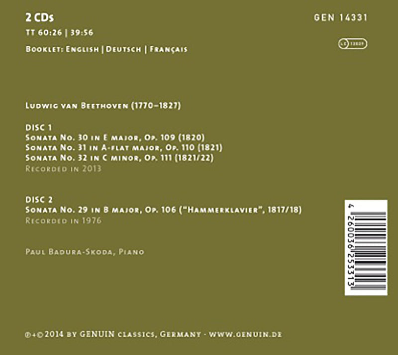 Beethoven: Piano Sonatas Nos. 29-32