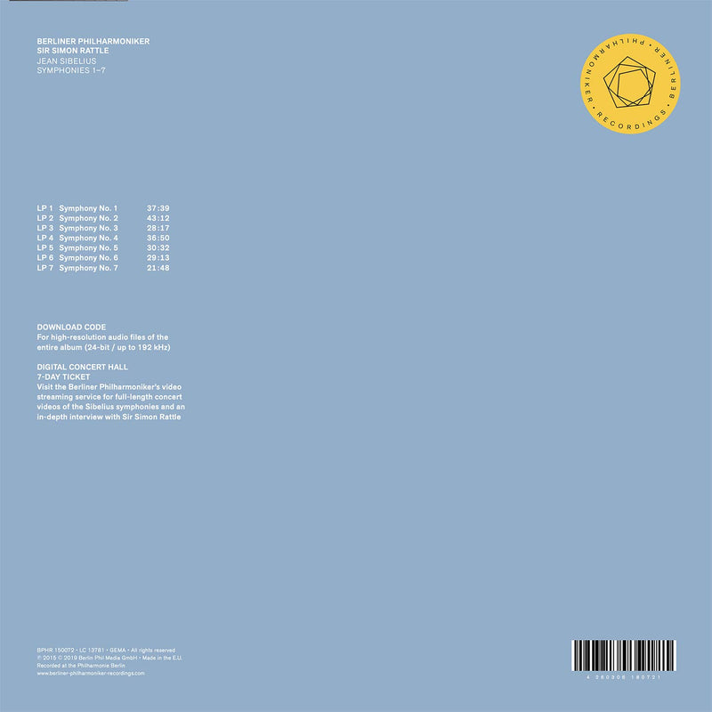 Sibelius: Symphonies Nos. 1-7 / Rattle, Berlin Philharmonic [Vinyl]
