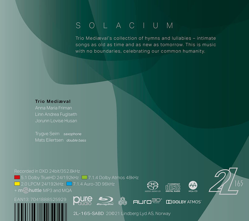 Jormin, Langeland: Solacium / Trio Mediæval [Blu-ray]