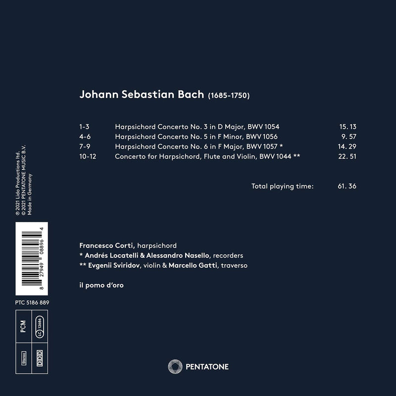 Bach: Harpsichord Concertos II / Corti, Il Pomo d'Oro