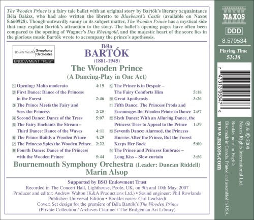 Bartók: The Wooden Prince / Alsop, Bournemouth Symphony