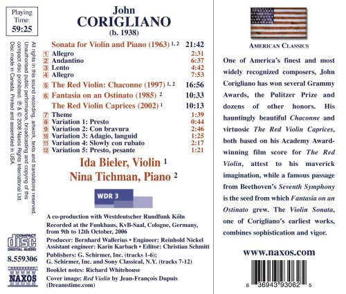 American Classics - Corigliano: Music For Violin And Piano / Bieler, Tichman