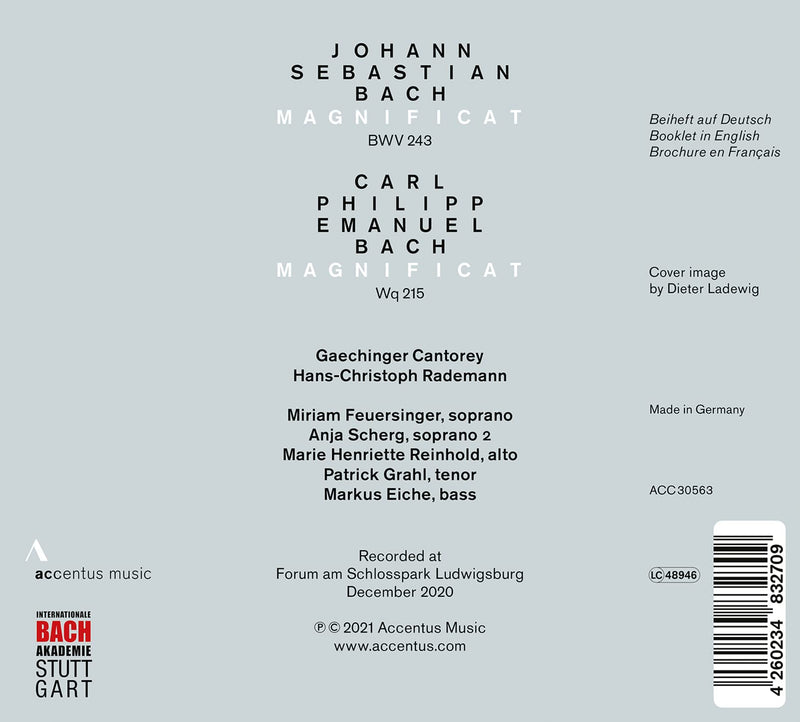 J. S. Bach & C. P. E. Bach: Magnificat / Rademann, Gaechinger Cantorey