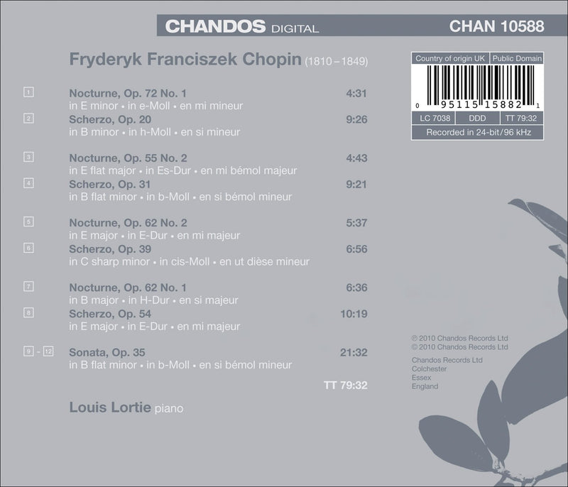 Louis Lortie plays Chopin, Vol 1