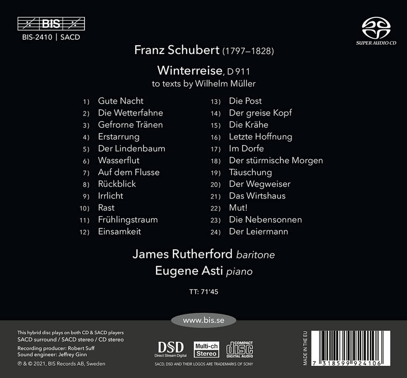 Schubert: Winterreise / Rutherford, Asti