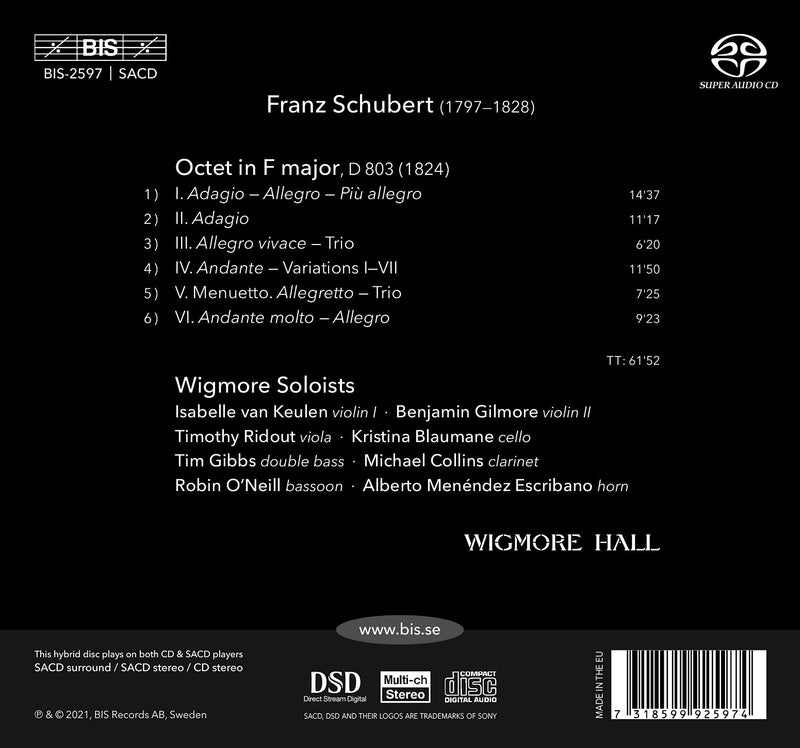 Schubert: Octet / Wigmore Soloists