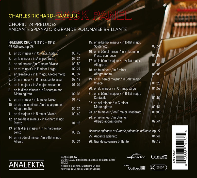 Chopin: 24 Preludes / Richard-Hamelin