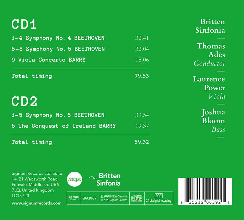 Beethoven: Symphonies Nos. 4-6; Barry: Viola Concerto / Adès, Britten Sinfonia
