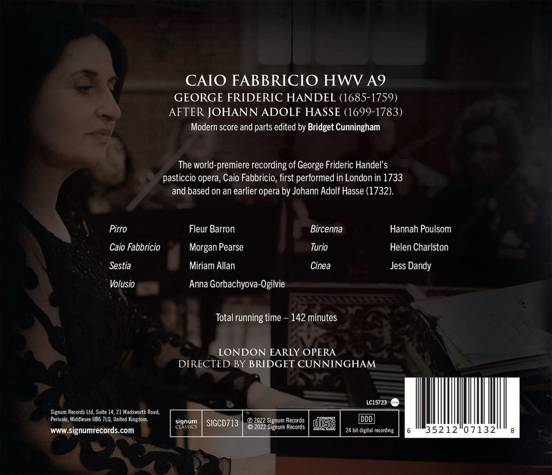 Handel-Hasse: Caio Fabriccio / Cunningham, London Early Opera