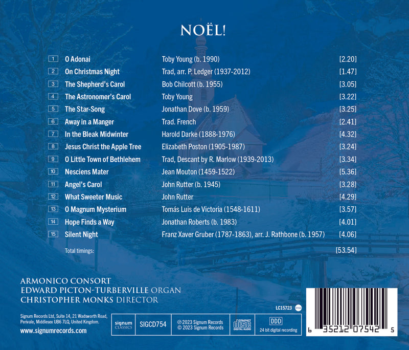 Noël! Carols Old & New / Monks, Armonico Consort