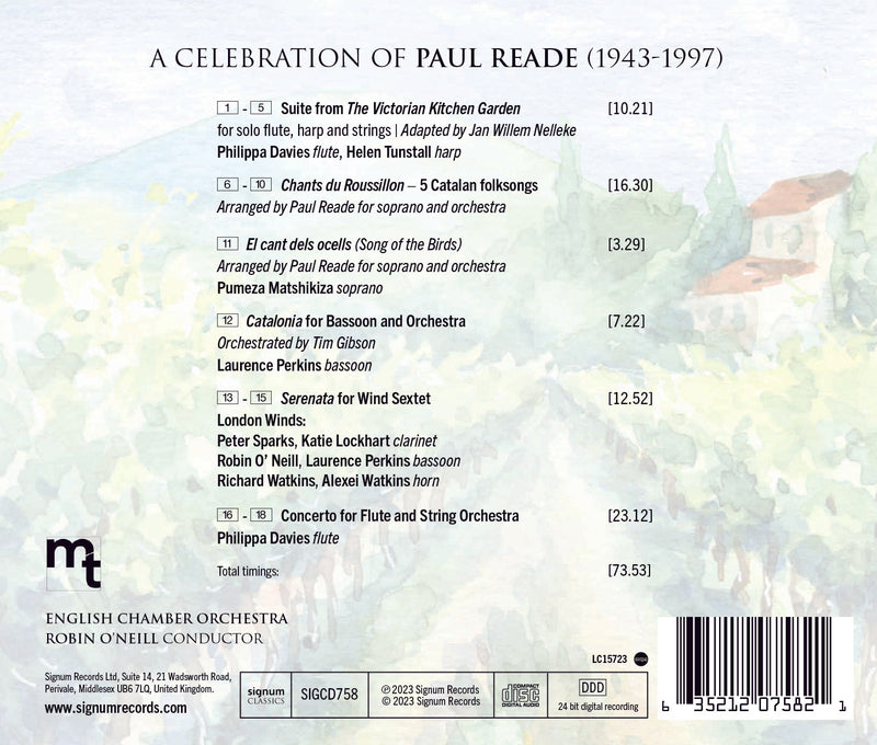 A Celebration of Paul Reade / O'Neill, London Winds, English Chamber Orchestra