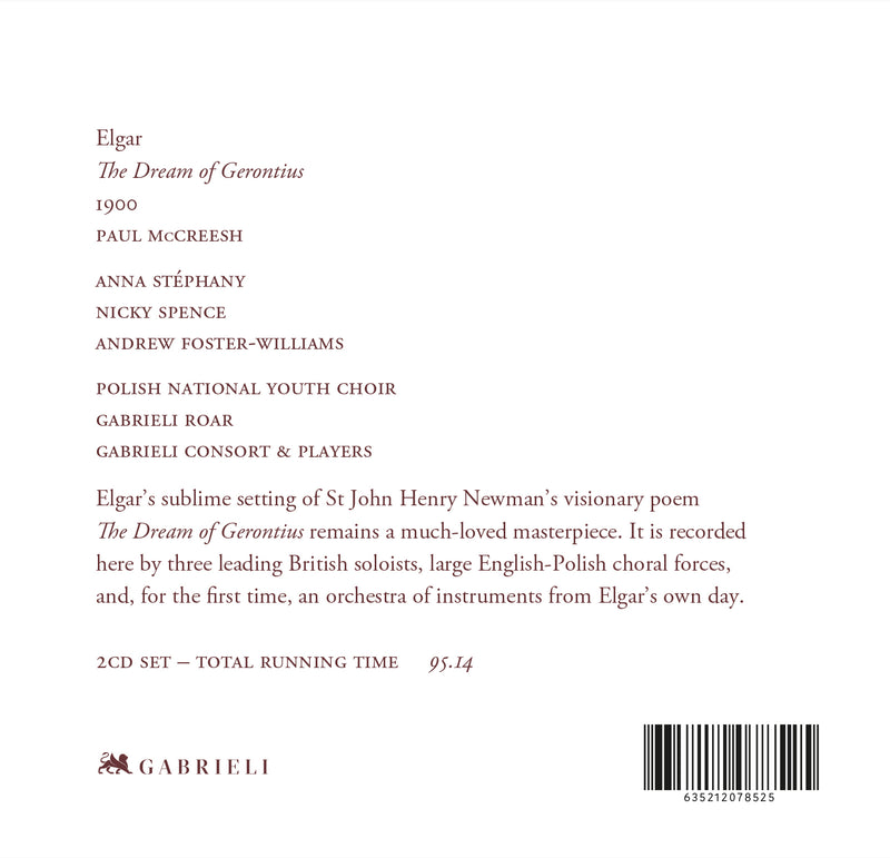 Elgar: The Dream of Gerontius / McCreesh, Gabrieli Consort