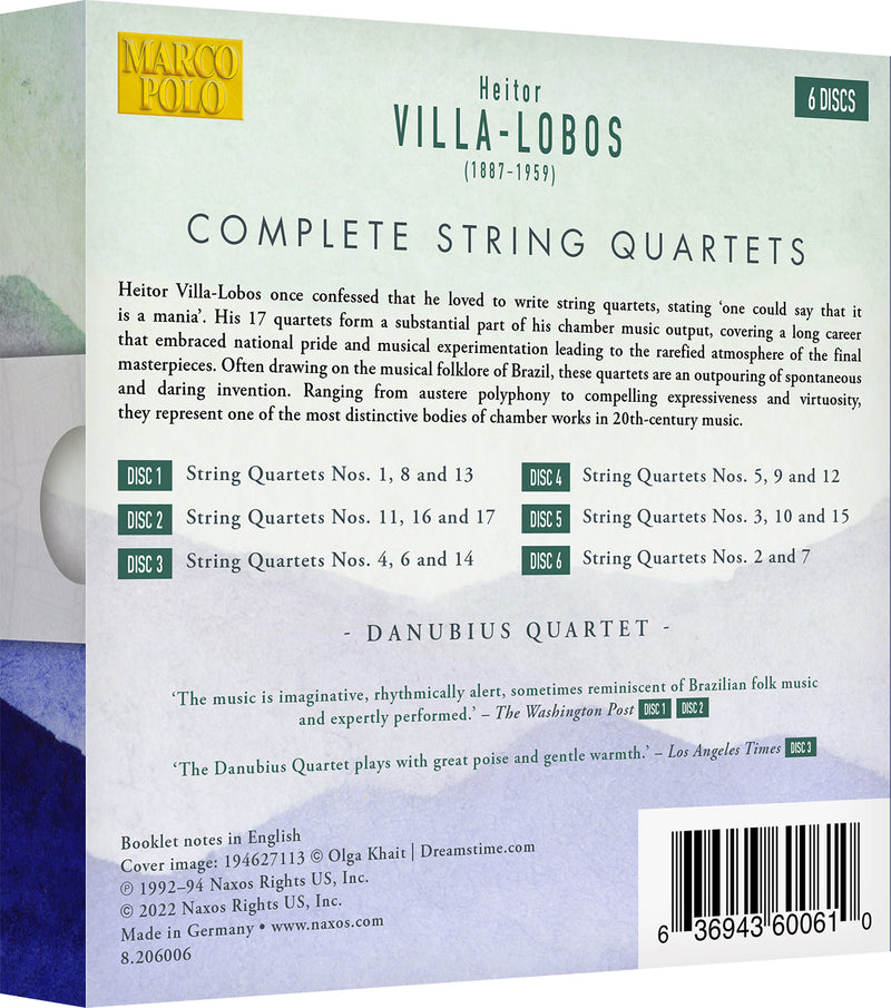 Villa-Lobos: Complete String Quartets / Danubius Quartet
